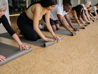 A restorative posture with props